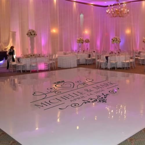 Vinyl-Aufkleber für Hochzeit, Tanzfläche, personalisierbar, für Hochzeit, Tanzfläche, Hochzeitsdekoration (XXXL 290 x 220 cm) von Gufacai