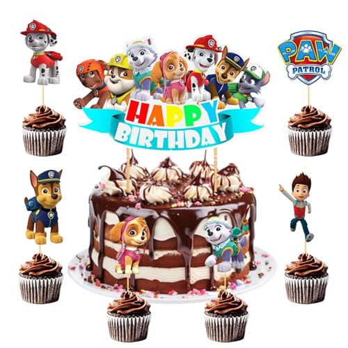 25 Stück Patros Cake Decoration,Patro Geburtstagsdeko,Cupcake Topper,Torte Topper Kinder,Cake Topper für Geburtstagsfeier Cupcake-Dekoration für Kinder von Gugatad