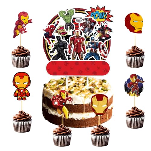 25 Stück Cake Decoration, Kuchen Dekoration, Cupcake Toppers,Cupcake Geburtstag Topper für Junge Mädchen Geburtstag Themen Party von Gugatad