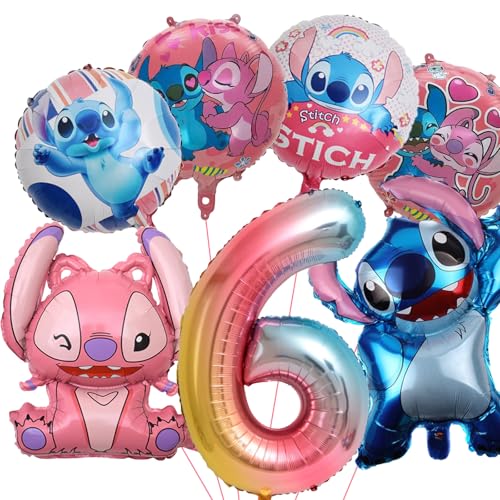 7 Stück Geburtstagdeko,6 Jahre alt Kinder Geburtstag Deko,Jungen Mädchen Birthday Decorations,Banner,Latexballon,Cupcake Toppers,Folienballon von Gugatad