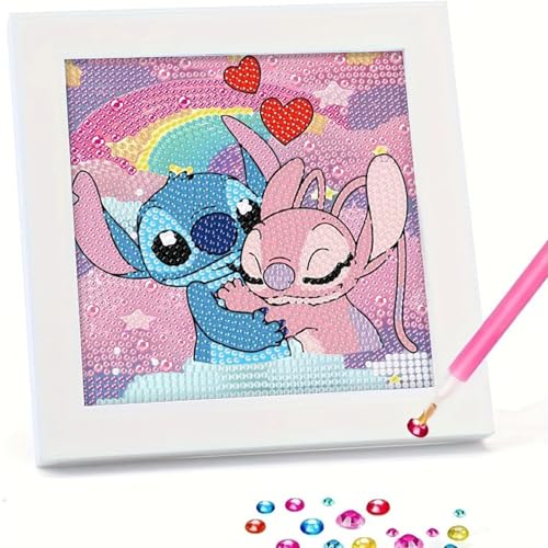 Gugatad Diamond Painting Pictures Children,Craft Set Diamond Painting Creative Gifts,Rhinestone Cross Embroidery Painting,for Living Room, Wall, Bedroom Decoration(C von Gugatad