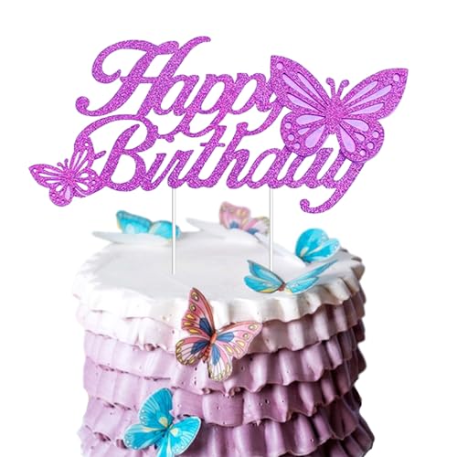 Schmetterling Cake Decoration, Schmetterling Kuchen Dekoration, Muffin Kuchen Deko,Cupcake Geburtstag Topper für Junge Mädchen Geburtstag Themen Party von Gugatad