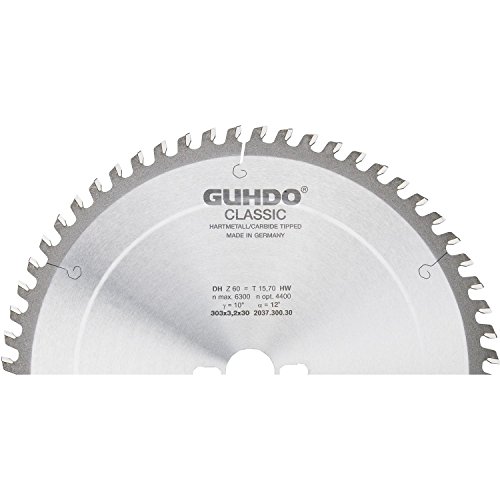 GUHDO HW-Kreissägeblatt 303x3,2 | Bohrung: 30mm | Z60 TF | Made in Germany von Guhdo