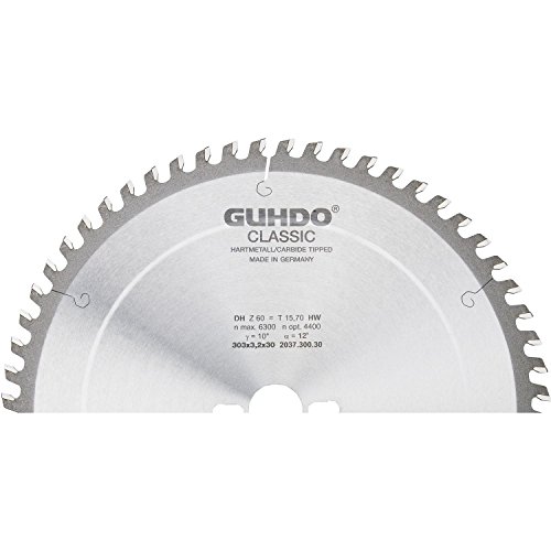 GUHDO Sägeblatt 250x3,2 | Bohrung: 30mm | Z48 DH | Made in Germany | für Holz, Kunststoff | für Fertigschnitte in beidseitig kunststoffbeschichteten Plattenwerkstoffe GUHDO Sägeblatt 250x3,2 | Bohrung: 30mm | Z48 DH | Made in Germany | für Holz, Kunststoff | für Fertigschnitte in beidseitig kunststoffbeschichteten Plattenwerkstoffe von Guhdo