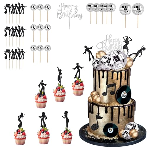 16 Stück Discokugeln 24 Disco Tortendeko Tanzende Menschen Cupcake Deko 1 Happy Birthday Tortendeko Mini Groß Discokugel Deko Spiegelkugel für Disco-Mottoparty Geburtstag Party Mitzvah Dekoration 16 Stück Discokugeln 24 Disco Tortendeko Tanzende Menschen Cupcake Deko 1 Happy Birthday Tortendeko Mini Groß Discokugel Deko Spiegelkugel für Disco-Mottoparty Geburtstag Party Mitzvah Dekoration von Guidre