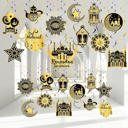 30Stk Ramadan Mubarak Hängedeko,Anhänger Ornament,Ramadan Kareem Dekoration,Ramadan Eid Mubarak Deko.Mond Stern Moschee Folien Aufhängen Spiral für Ramadan Deckendeko,Eid Mubarak Hängende Spiral Deko 30Stk Ramadan Mubarak Hängedeko,Anhänger Ornament,Ramadan Kareem Dekoration,Ramadan Eid Mubarak Deko.Mond Stern Moschee Folien Aufhängen Spiral für Ramadan Deckendeko,Eid Mubarak Hängende Spiral Deko von Guidre