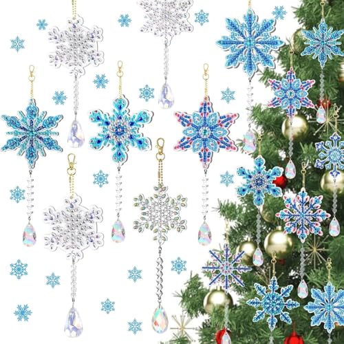 8 Stück Diamond Painting Weihnachten Anhänger Schneeflocken, Schlüsselanhänger Beidseitig, DIY 5D Diamant Geschenkanhänger Weihnachtsbaumanhänger für Erwachsene 8 Stück Diamond Painting Weihnachten Anhänger Schneeflocken, Schlüsselanhänger Beidseitig, DIY 5D Diamant Geschenkanhänger Weihnachtsbaumanhänger für Erwachsene von Guidre