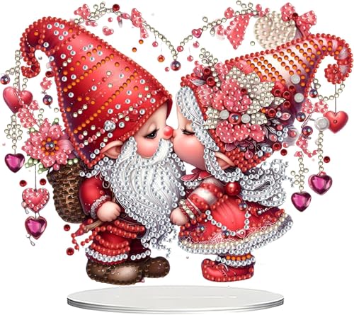 Guidre DIY Diamant Desktop Ornament,Diamond Painting Ostern Desktop-Ornament, Speziell geformter Kristall Osterhase,Oster Hase Geschenk,Diamant Kunstmalerei Tischdekoration Diamant (E) von Guidre