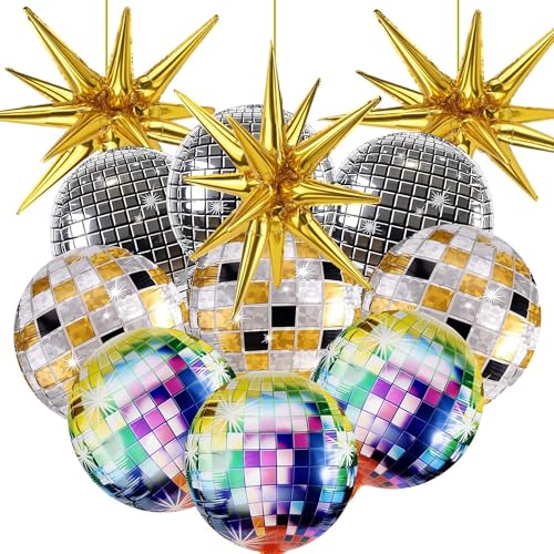 Discokugel Deko,Helium Ballons,12 Stück Discokugel Luftballon,22 Zoll 4D Party Deko Ballons Geburtstag,Bunte Disco-Folienballons,für Disco-Mottoparty Geburtstag Party Mitzvah Abschlussfeier Dekoration Discokugel Deko,Helium Ballons,12 Stück Discokugel Luftballon,22 Zoll 4D Party Deko Ballons Geburtstag,Bunte Disco-Folienballons,für Disco-Mottoparty Geburtstag Party Mitzvah Abschlussfeier Dekoration von Guidre