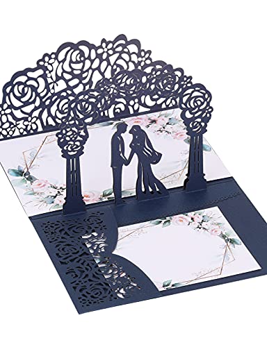Guiffly Pop Up Hochzeitskarte, Hochzeitskarten Glückwunsch mit hochwertigem Umschlag, Hochzeitskarte 3D für Hochzeitseinladungen, Hochzeitsglückwünsche, Hochzeitstag, Verlobung, Beichte von Guiffly