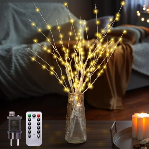 Guijiyi 3er Set Lichterbaum 144 LEDs Lichterzweige 8 Modi DIY Baum Licht Zweigstelle Birke Warmweißes Zweiglicht mit Stecker Leuchtzweige für Christmas Weihnachtsdeko Erntedankfest Deko Guijiyi 3er Set Lichterbaum 144 LEDs Lichterzweige 8 Modi DIY Baum Licht Zweigstelle Birke Warmweißes Zweiglicht mit Stecker Leuchtzweige für Christmas Weihnachtsdeko Erntedankfest Deko von Guijiyi