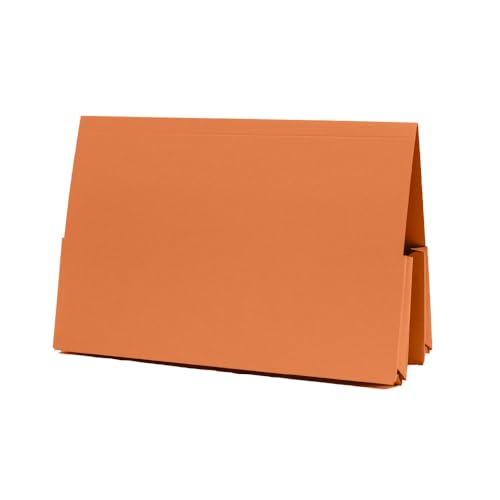 Guildhall Dokumentenmappe Doppeltasche Manila 315 g/m² 2 x 35 mm Folio-Format 25 Stück orange von Guildhall