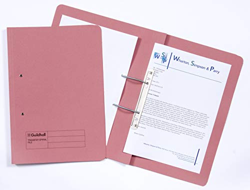 Guildhall Schnellhefter stark 420 g/m² Kapazität 38 mm Folio-Format 25 Stück rosa von Guildhall