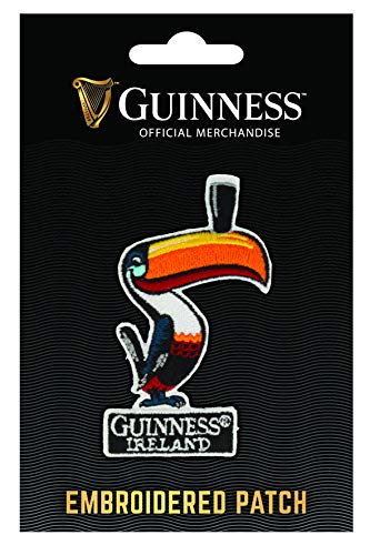 Guinness Aufnäher mit Tukan-Motiv, bestickt von Guinness