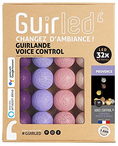 GuirLED - LED Baumwollkugeln Lichterkette WIFI USB - Sprachsteuerung - Connected Home - Amazon Alexa & Google Assistant - 2xUSB-Netzadapter enthalten - 32 Kugeln 3,2m - Provence GuirLED - LED Baumwollkugeln Lichterkette WIFI USB - Sprachsteuerung - Connected Home - Amazon Alexa & Google Assistant - 2xUSB-Netzadapter enthalten - 32 Kugeln 3,2m - Provence von GuirLED