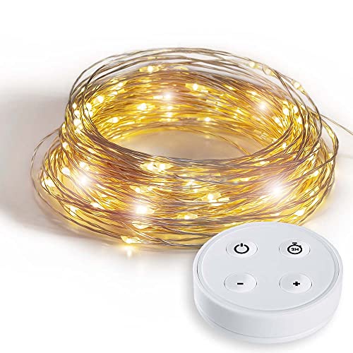 GuirLED - Mini-LED-Lichterkette USB – kabellose Fernbedienung – 2-Stunden-Timer – 4 Intensitäten – 2 A USB-Netzteil im Lieferumfang enthalten – 200 LEDs 20 Meter – Silberfaden von GuirLED