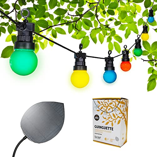 GuirLED - Solarlichterkette IP55-16 LED 7,5 m - Solar & Wasserdicht Premium-Lichterkette - 100% autonom - Photovoltaikfolie XL - Lithium-Batterie 4000 mAh - Colors Edition von GuirLED