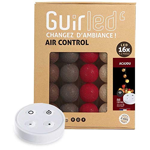 GuirLED - LED Baumwollkugeln Lichterkette USB - Drahtlose Fernbedienung - Baby Nachtlicht 2h - Dual USB 2A Netzteil enthalten - 4 Intensitäten – 16 Kugeln 1.6m - Mahagoni GuirLED - LED Baumwollkugeln Lichterkette USB - Drahtlose Fernbedienung - Baby Nachtlicht 2h - Dual USB 2A Netzteil enthalten - 4 Intensitäten – 16 Kugeln 1.6m - Mahagoni von GuirLED