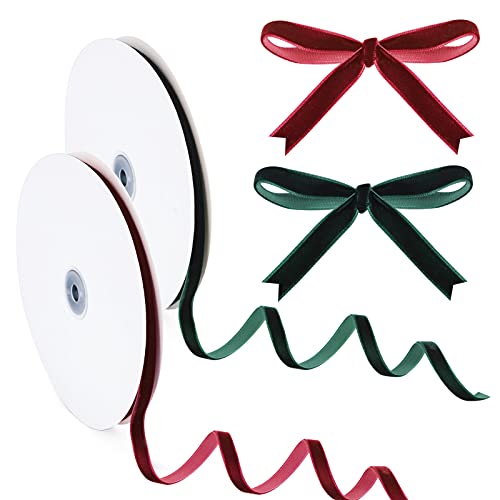 2 Rollen Weihnachten Samtband Grün Rot Band für Weihnachten Einseitiges Farbband 1cm breit Satin Samtband für Geschenkverpackungen Weihnachten Hochzeit DIY Bogen Kranz Haar Band Basteln 2 Rollen Weihnachten Samtband Grün Rot Band für Weihnachten Einseitiges Farbband 1cm breit Satin Samtband für Geschenkverpackungen Weihnachten Hochzeit DIY Bogen Kranz Haar Band Basteln von Gukasxi