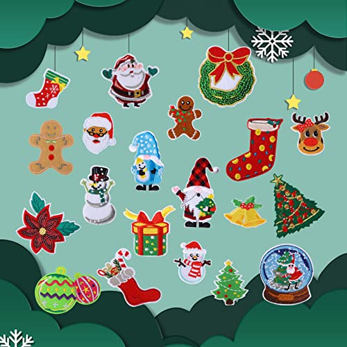 20 Stück Weihnachten bestickte Applikationen, Weihnachten Aufnäher Bestickte Aufbügeln Patches Weihnachten Bestickte Flicken Patches für Weihnachten, Festival, Party, Stoff, Hut, DIY Dekoration 20 Stück Weihnachten bestickte Applikationen, Weihnachten Aufnäher Bestickte Aufbügeln Patches Weihnachten Bestickte Flicken Patches für Weihnachten, Festival, Party, Stoff, Hut, DIY Dekoration von Gukasxi