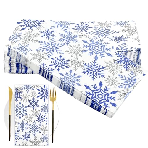 40 Stück Weihnachten Servietten Schneeflocken Blau Winter Wonderland Paper Napkins Papierservietten Party Servietten Party Tableware Set Weihnachtliche Winter Party Tischdekorationen 40 Stück Weihnachten Servietten Schneeflocken Blau Winter Wonderland Paper Napkins Papierservietten Party Servietten Party Tableware Set Weihnachtliche Winter Party Tischdekorationen von Gukasxi