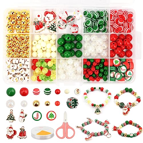 Gukasxi 360 Stück Weihnachten Perlen Set Armbänder Selber Machen Perlen zum Auffädeln Weihnachten Perlenset Armbänder DIY Charms Ahänger Weihnachten Basteln Perlen für Armband Halskette Ohrringe Gukasxi 360 Stück Weihnachten Perlen Set Armbänder Selber Machen Perlen zum Auffädeln Weihnachten Perlenset Armbänder DIY Charms Ahänger Weihnachten Basteln Perlen für Armband Halskette Ohrringe von Gukasxi