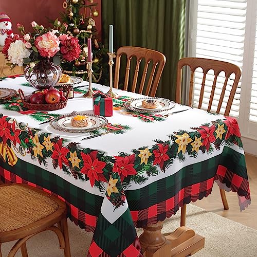 Gukasxi Weihnachtstischdecke Rot, Tischdecke Weihnachten Rechteckige Lang Abwaschbar Weihnachts Tischdecke Tischtuch Tischtücher für Weihnachten Urlaub Tischdekoration, 150 x 220 cm Gukasxi Weihnachtstischdecke Rot, Tischdecke Weihnachten Rechteckige Lang Abwaschbar Weihnachts Tischdecke Tischtuch Tischtücher für Weihnachten Urlaub Tischdekoration, 150 x 220 cm von Gukasxi