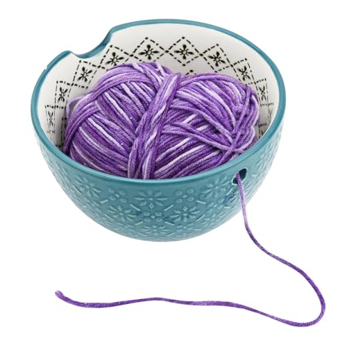 Wollschale Garnschale Keramik Handgefertigte Keramik Webfadenschüssel für Stricken Häkeln Zubehör DIY Handwerk Geschenk für Frauen (Grün) von Gukasxi