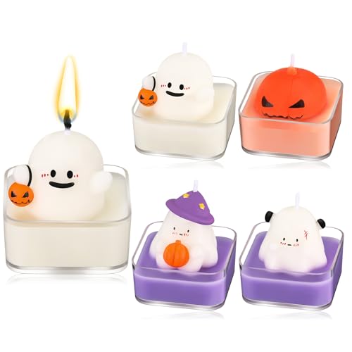 Gulfmew 4 Halloween Kerzen Grusel Geister Kerzen Kürbis Kerzen Halloween Duftkerzen Niedliche Brennende Geisterform Kerzen Lustige Geschenke für Geister Dekoration Herbstdeko Halloween Party Tisch Gulfmew 4 Halloween Kerzen Grusel Geister Kerzen Kürbis Kerzen Halloween Duftkerzen Niedliche Brennende Geisterform Kerzen Lustige Geschenke für Geister Dekoration Herbstdeko Halloween Party Tisch von Gulfmew
