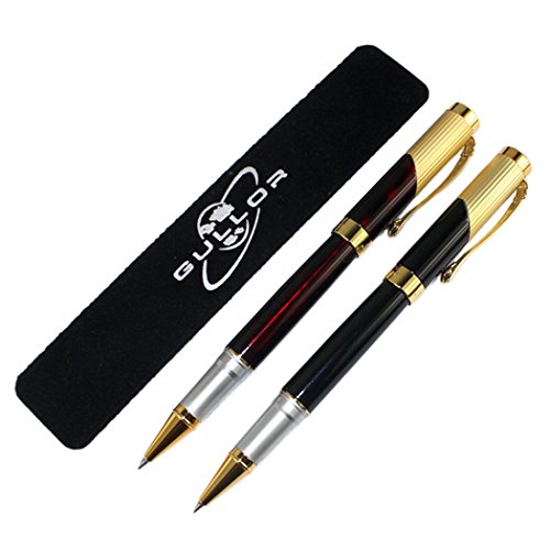 Elegante schöne Kugelschreiber Jinhao 9009 Claret & Golden, Black & Goldene mit Geschenk-Kasten von Gullor