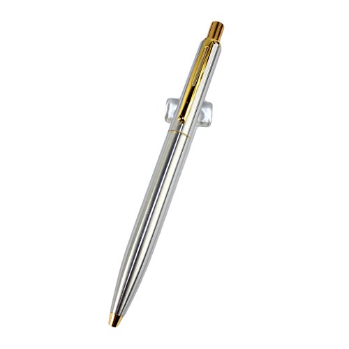 Gullor 037-Kugelschreiber mit goldenen Clip - Silber von Gullor