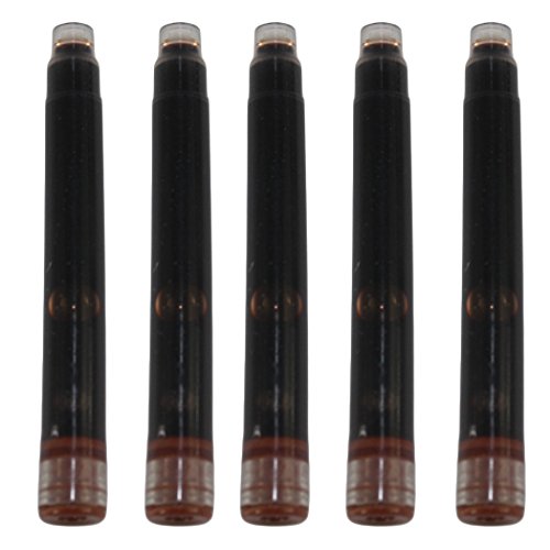 Gullor 25 PCS Internationale Größe Pen Tintenpatrone zu Jinhao Füllfederhalter, braun, 5 Packs Fit von Gullor