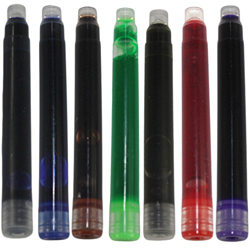 Gullor 35 PCS Internationale Größe Pen Tintenpatrone zu montieren Jinhao Füllfederhalter, 7 Farben, 7 Packs von Gullor