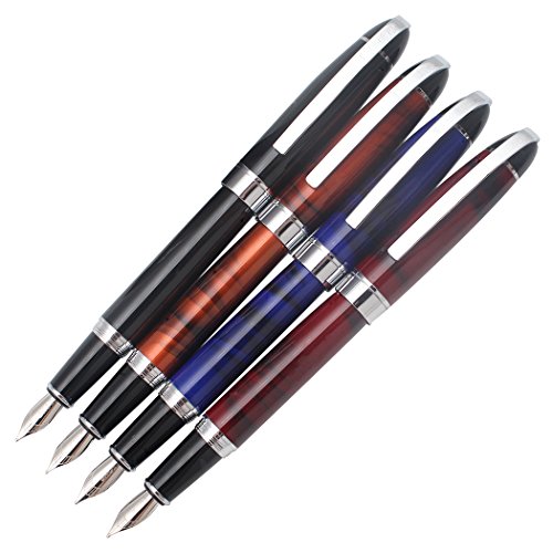 Gullor 4 Stück Metall Füllfederhalter B517, Geschenk Kugelschreiber mit Konvertern, 4 verschiedenen Farben Gullor 4 Stück Metall Füllfederhalter B517, Geschenk Kugelschreiber mit Konvertern, 4 verschiedenen Farben von Gullor