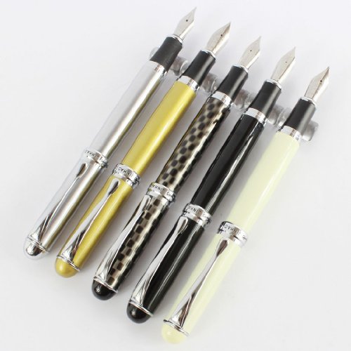 Gullor 5 Stk. Jinhao X750 Füllfederhalter in verschiedenen Farben mit einfachen Pen Taschen von Gullor