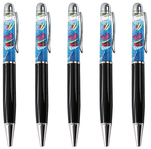 Gullor 5 Stück einziehbare Kugelschreiber, Bling Dynamic Floating Liquid Sand Glitter Pen, Ocean Series Gullor 5 Stück einziehbare Kugelschreiber, Bling Dynamic Floating Liquid Sand Glitter Pen, Ocean Series von Gullor