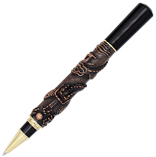 Gullor Erweiterte Rolle Kugelschreiber Jinhao chinesischer Drache Bronze schwere Geschenk Stift von Gullor