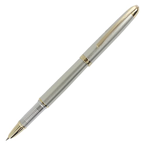 Gullor Executive Füllfederhalter Jinhao 606 mit goldenen Clip feine Spitze - Silber von Gullor