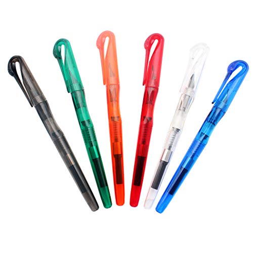 Gullor Jinhao Füllfederhalter, Haifisch-Design, feine Spitze, 6 Stück, Süßigkeitenfarben, Schulbedarf, Schreibwaren Geschenk Swan (Set of 6) von Gullor