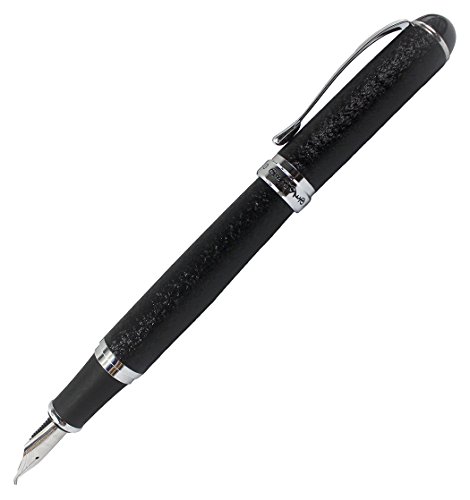Gullor Jinhao X750 Kalligraphie Füllfederhalter Edelstahl mittel 18KGP Nib - schwarze Haut von Gullor