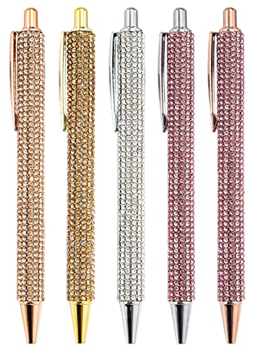 Gullor Klick-Kugelschreiber, diamantbesetzte Kugelschreiber, schwarze Tinte, mittlere Spitze, 1 mm, für Bürobedarf, Geschenk, Hochzeit, Geburtstag Gullor Klick-Kugelschreiber, diamantbesetzte Kugelschreiber, schwarze Tinte, mittlere Spitze, 1 mm, für Bürobedarf, Geschenk, Hochzeit, Geburtstag von Gullor