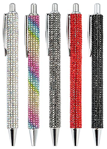 Gullor Klick-Kugelschreiber, diamantbesetzte Kugelschreiber, schwarze Tinte, mittlere Spitze, 1 mm, für Bürobedarf, Geschenk, Hochzeit, Geburtstag Gullor Klick-Kugelschreiber, diamantbesetzte Kugelschreiber, schwarze Tinte, mittlere Spitze, 1 mm, für Bürobedarf, Geschenk, Hochzeit, Geburtstag von Gullor