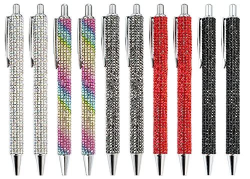 Gullor Klick-Kugelschreiber, diamantbesetzte Kugelschreiber, schwarze Tinte, mittlere Spitze, 1 mm, für Bürobedarf, Geschenk, Hochzeit, Geburtstag Gullor Klick-Kugelschreiber, diamantbesetzte Kugelschreiber, schwarze Tinte, mittlere Spitze, 1 mm, für Bürobedarf, Geschenk, Hochzeit, Geburtstag von Gullor