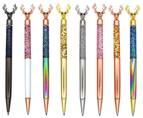 Gullor Kugelschreiber einziehbar, Glitzer schwimmender Metallstift, Hirschform, 8 Stifte, Set B Gullor Kugelschreiber einziehbar, Glitzer schwimmender Metallstift, Hirschform, 8 Stifte, Set B von Gullor