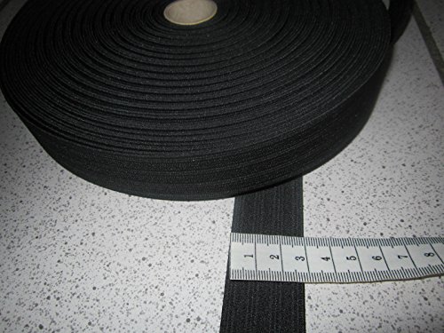Gummiband (1,36 € / m) 5 m 3 cm Breit Farbe: schwarz Hohe Spannkraft von Gummiband
