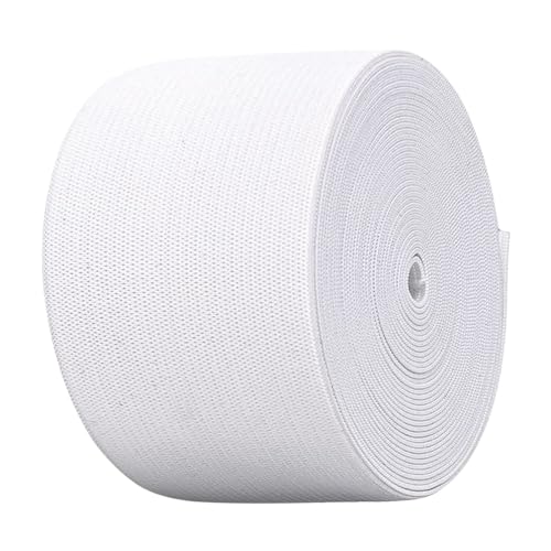 3 m Gummiband für Kundenspezifische Kleidung und Haushalt DIY Handwerk 3 Meter, 5 cm in breit in Schwarz oder Weis (Weis) von Gummiband