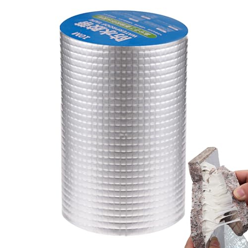 Gungtj Butylband, Klebeband, strapazierfähig, wasserfest,Butylkautschukband mit starker Bindung - Selbstklebendes Aluminiumfolien-Dachdichtmittel, temperaturbeständiges für Dachlecks, Gungtj Butylband, Klebeband, strapazierfähig, wasserfest,Butylkautschukband mit starker Bindung - Selbstklebendes Aluminiumfolien-Dachdichtmittel, temperaturbeständiges für Dachlecks, von Gungtj