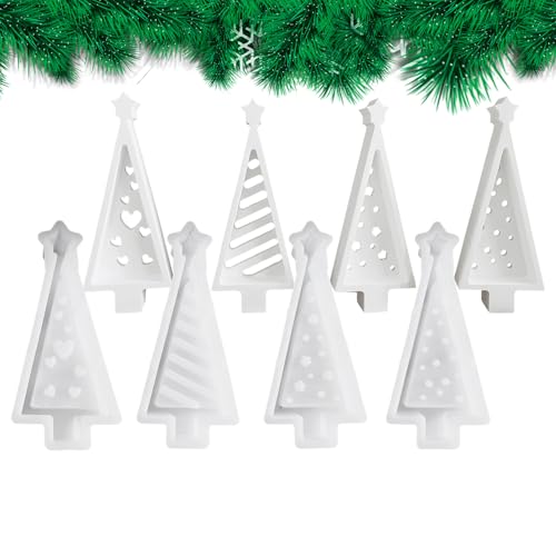 Gungtj Kerzen Gießform Für Weihnachten - Werkzeug zur Herstellung von Weihnachtsbaumkerzen | 4 teilige elastische Form zur einfachen Entformung für Bastelprojekte und Dekoration Gungtj Kerzen Gießform Für Weihnachten - Werkzeug zur Herstellung von Weihnachtsbaumkerzen | 4 teilige elastische Form zur einfachen Entformung für Bastelprojekte und Dekoration von Gungtj