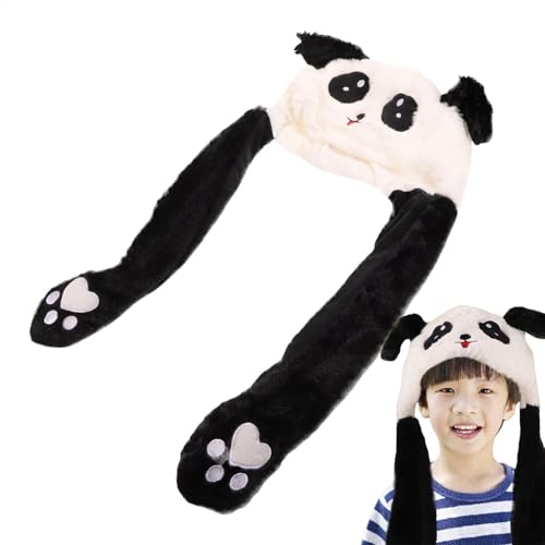 Gungtj Plüsch-Panda-, Plüsch-Kopfbedeckung, beleuchtete Wintermütze, Tier-Hoodie-, lustige Tiermütze, Panda-Kopfbedeckung, bewegliche Ohren, leuchtende Tiermütze, Gungtj Plüsch-Panda-, Plüsch-Kopfbedeckung, beleuchtete Wintermütze, Tier-Hoodie-, lustige Tiermütze, Panda-Kopfbedeckung, bewegliche Ohren, leuchtende Tiermütze, von Gungtj