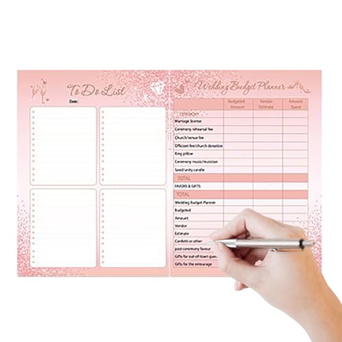 Hochzeitsplaner, funkelnder Hochzeits-Organizer, mit Checkliste, Budget-Tracker, Planungszeitleisten, eleganter Heiratsbedarf, Verwendung für Verlobung, Zeremonie, Empfangsvorbereitung, Rosa Hochzeitsplaner, funkelnder Hochzeits-Organizer, mit Checkliste, Budget-Tracker, Planungszeitleisten, eleganter Heiratsbedarf, Verwendung für Verlobung, Zeremonie, Empfangsvorbereitung, Rosa von Gungtj